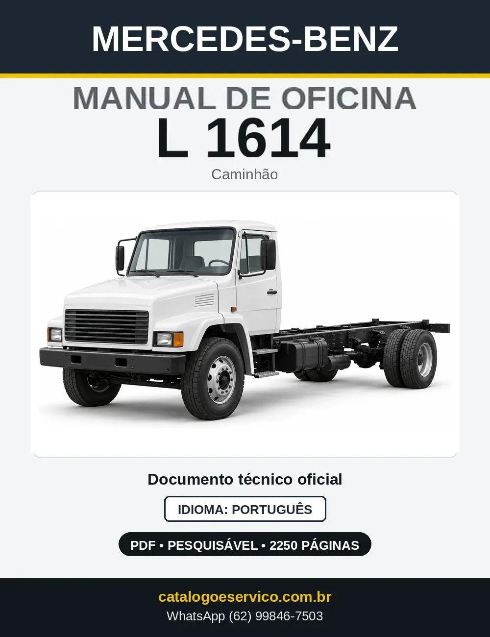 Capa do manual de oficina Mercedes-Benz L 1614
