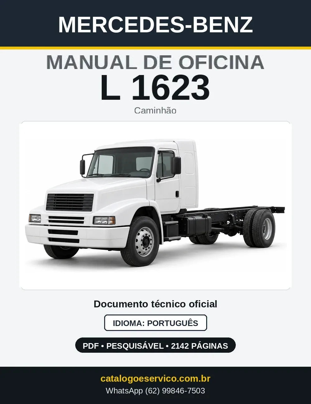 Capa do manual de oficina Mercedes-Benz L 1623