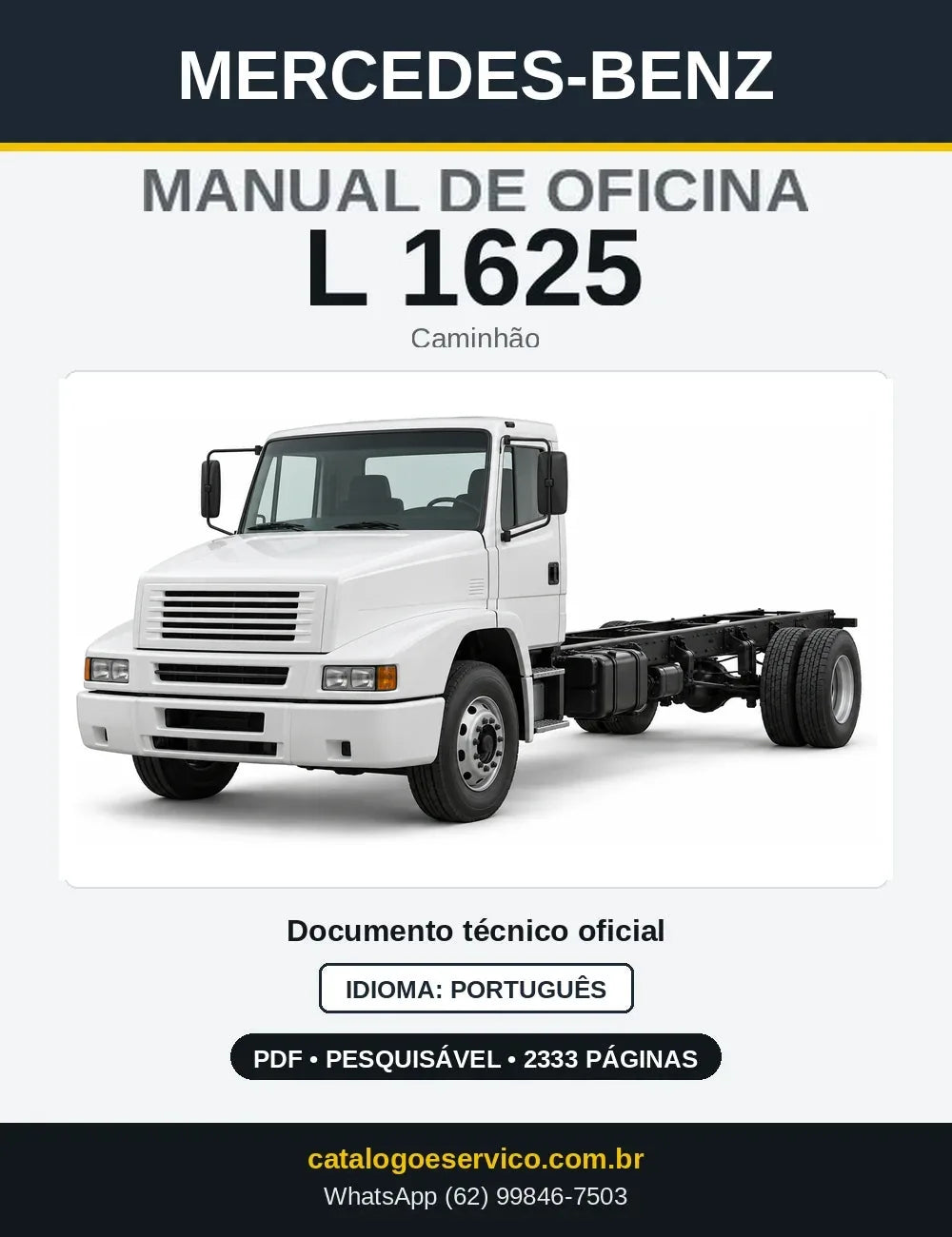 Capa do manual de oficina Mercedes-Benz L 1625