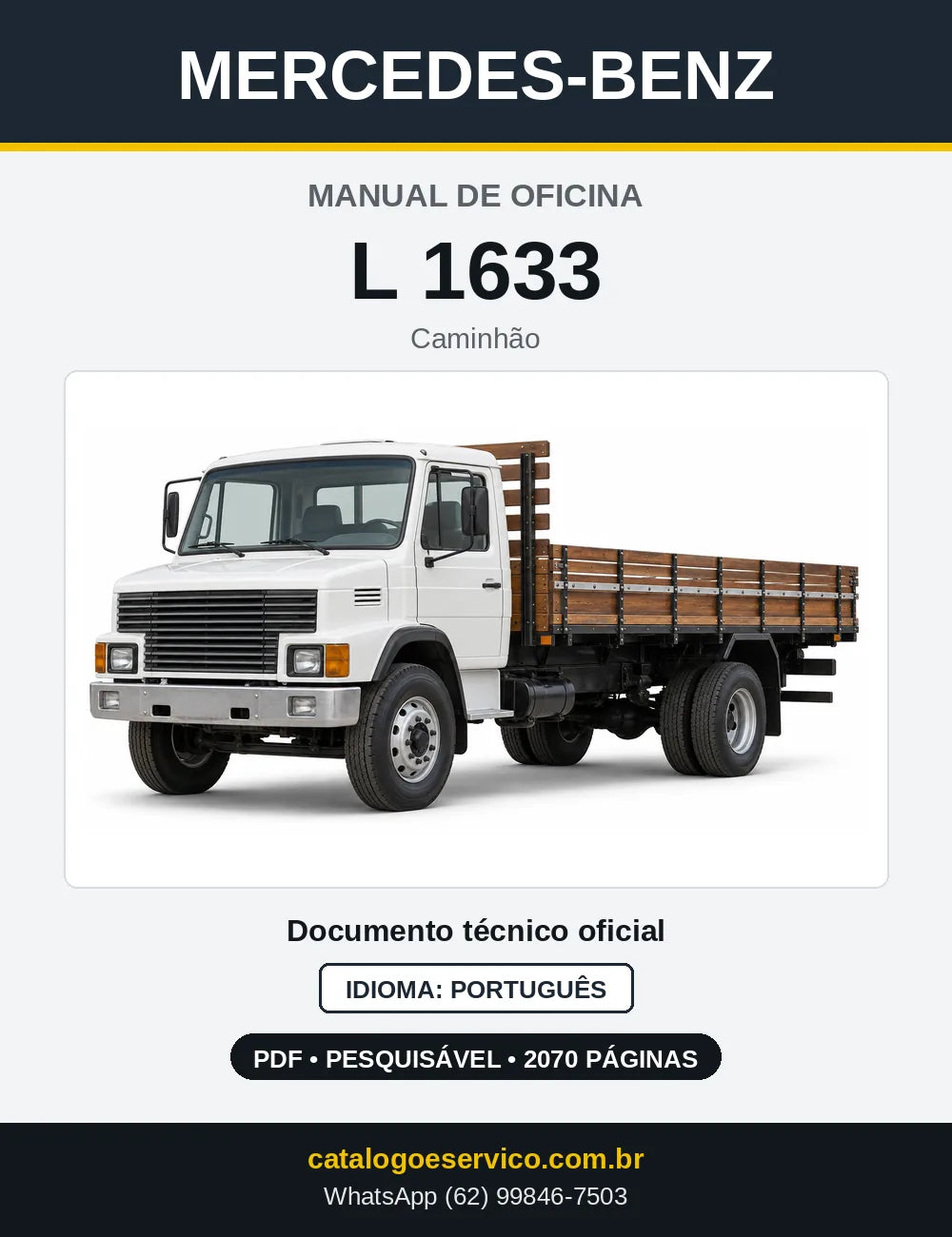 Capa do manual de oficina Mercedes-Benz L 1633