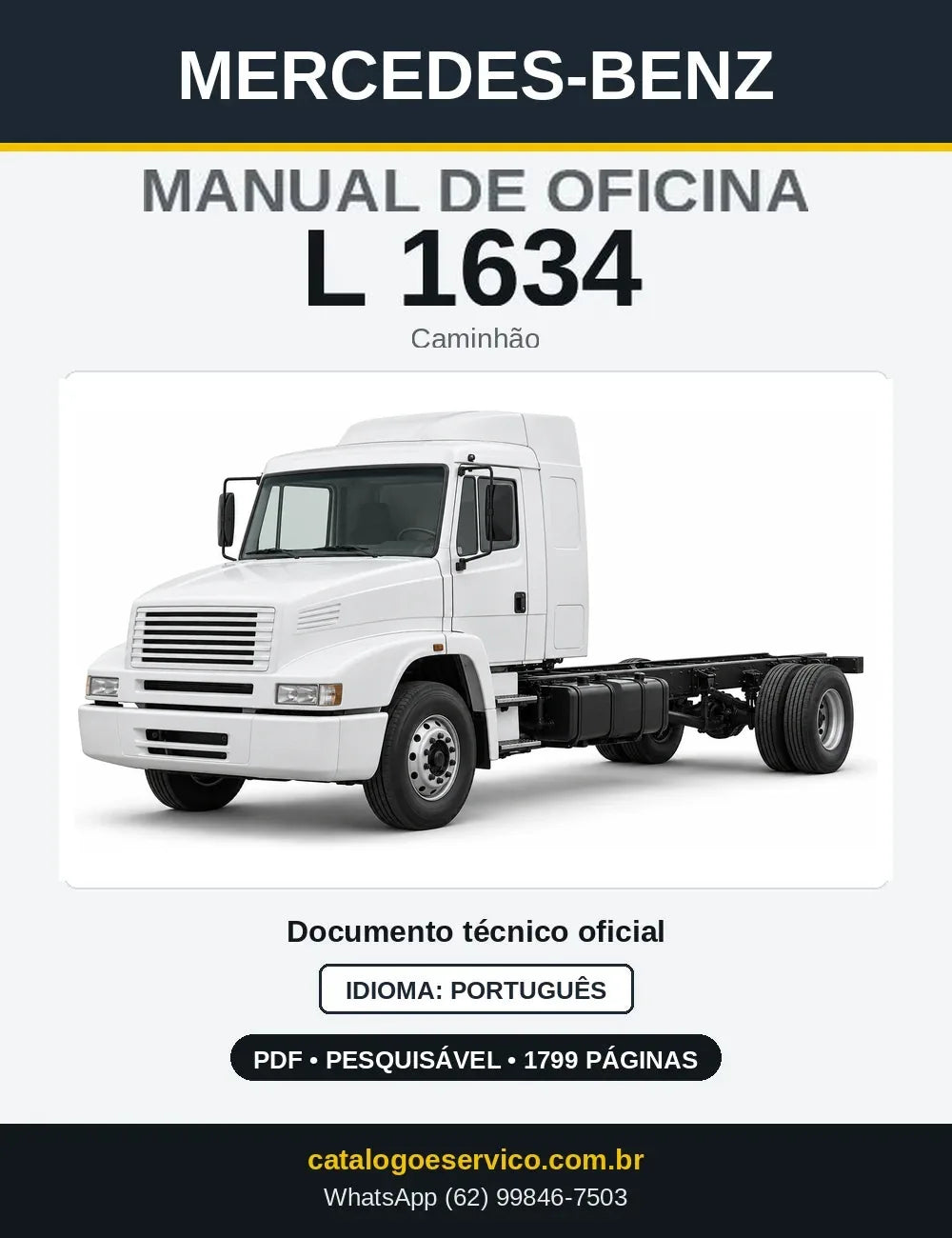 Capa do manual de oficina Mercedes-Benz L 1634