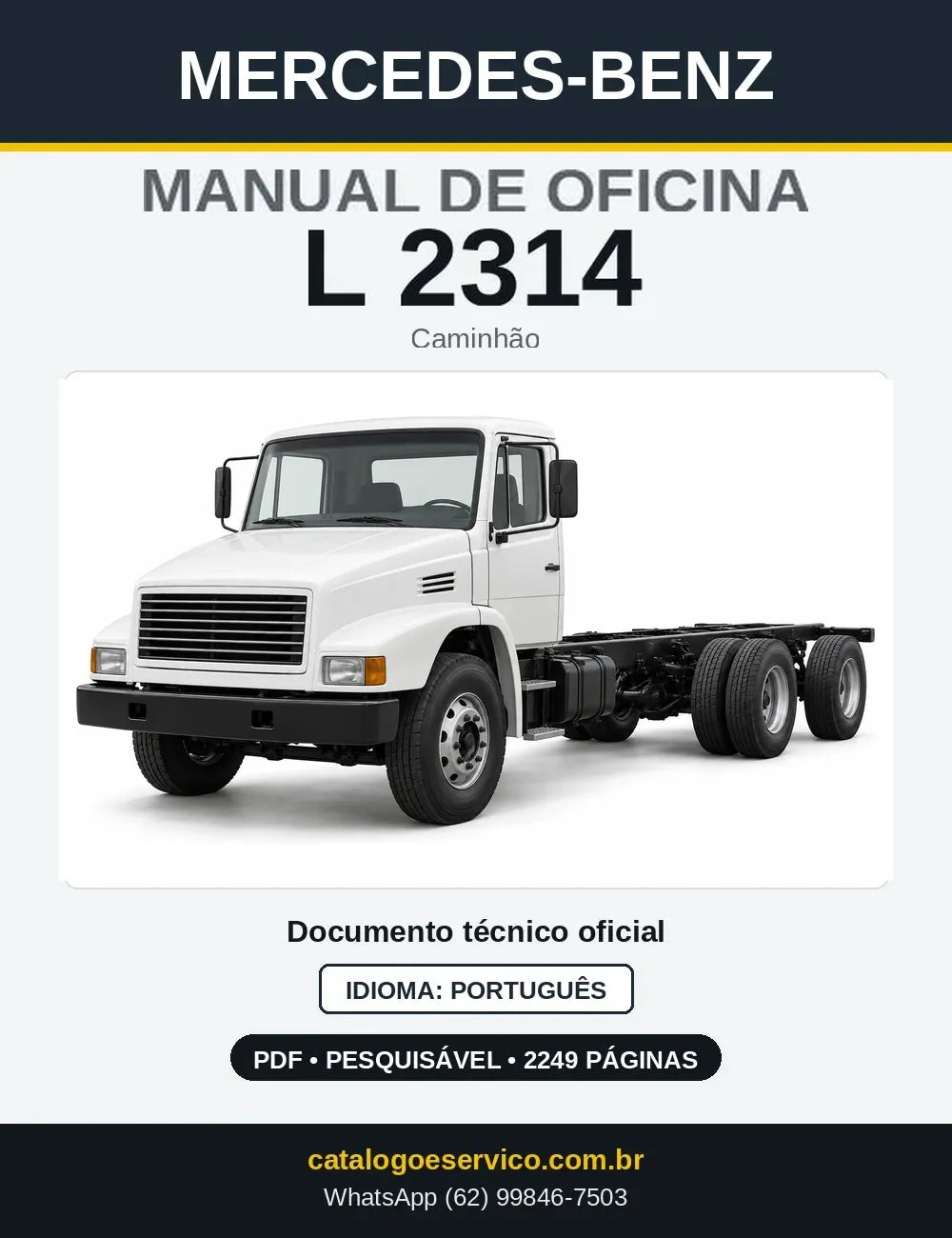 Capa do manual de oficina Mercedes-Benz L 2314