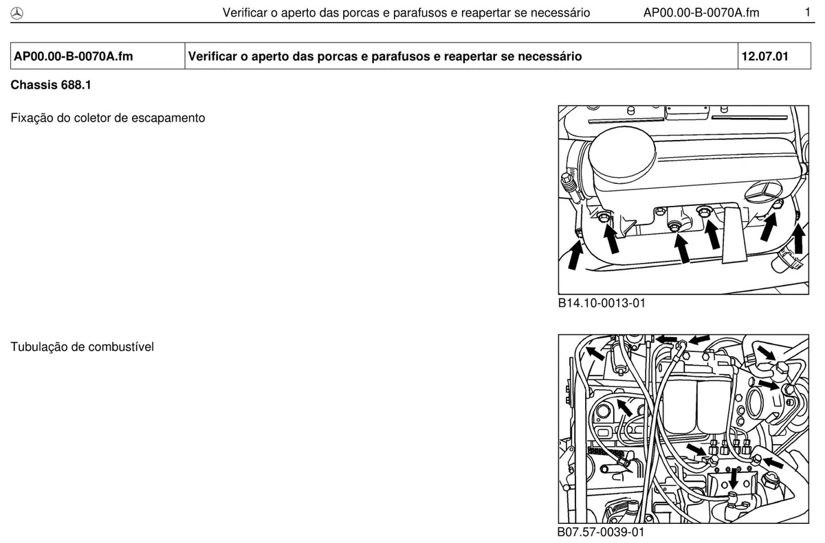 Página do manual de oficina Mercedes-Benz L 710