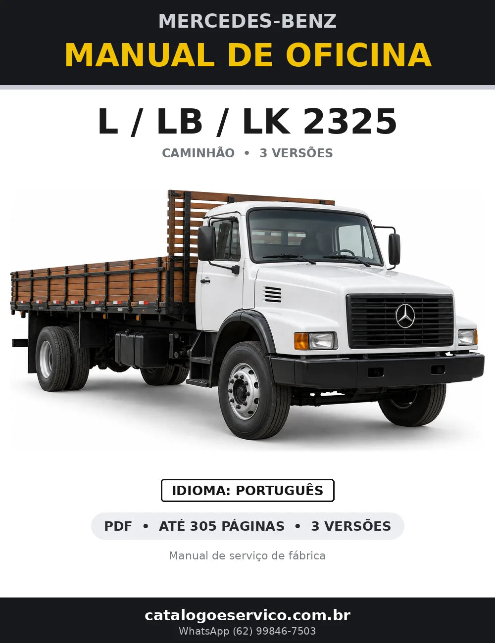 Capa do manual de oficina Mercedes-Benz L / LB / LK 2325