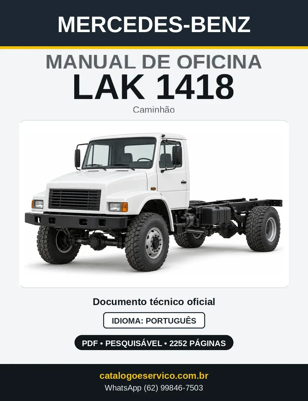 Capa do manual de oficina Mercedes-Benz LAK 1418