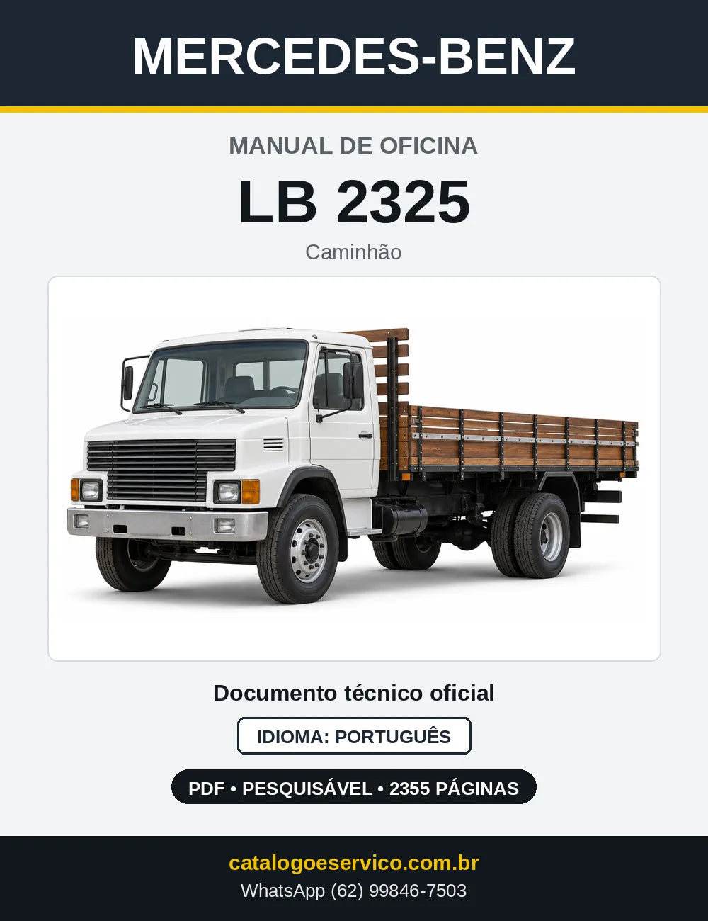 Capa do manual de oficina Mercedes-Benz LB 2325
