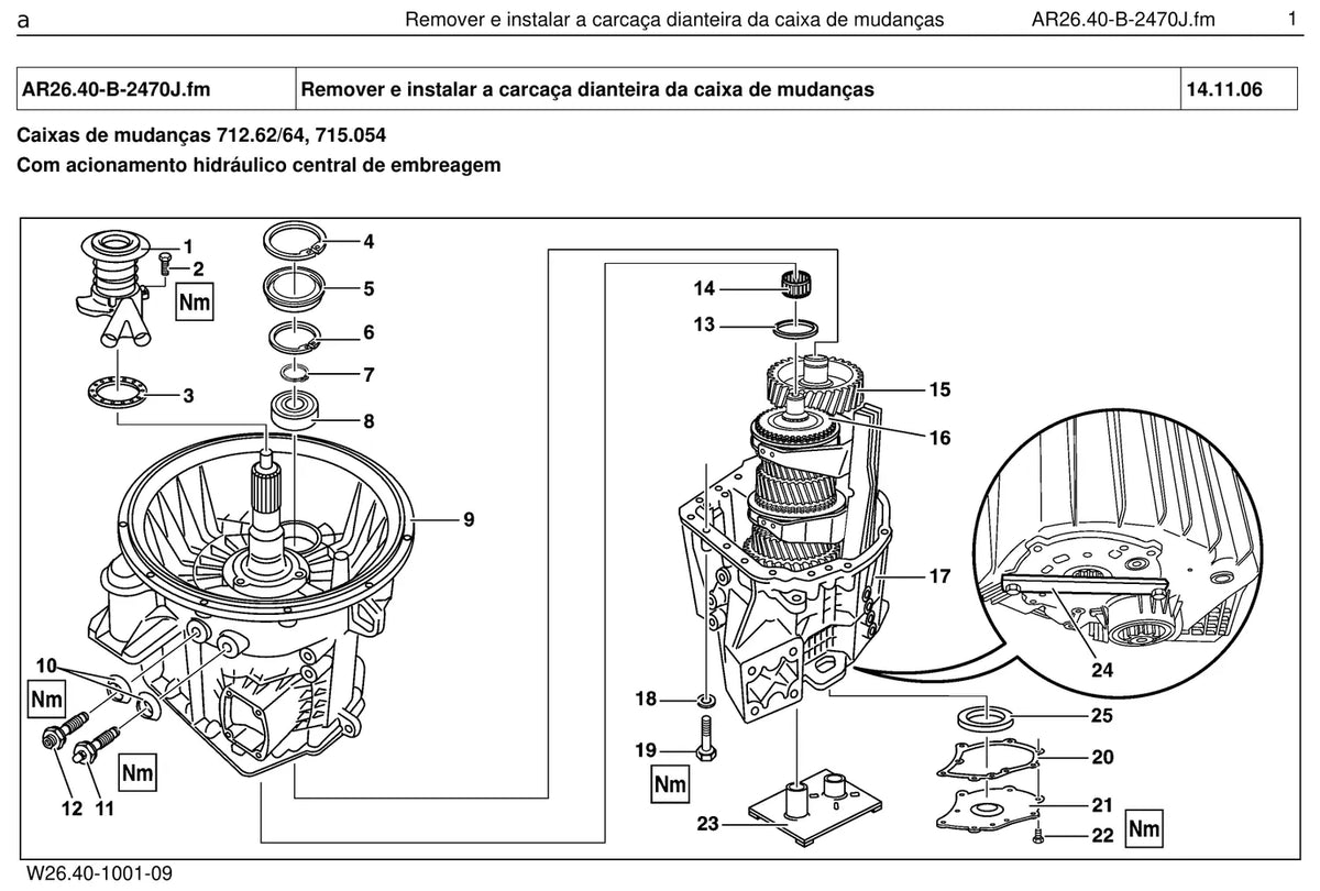Página do manual de oficina Mercedes-Benz LK 1218 (2 versões)
