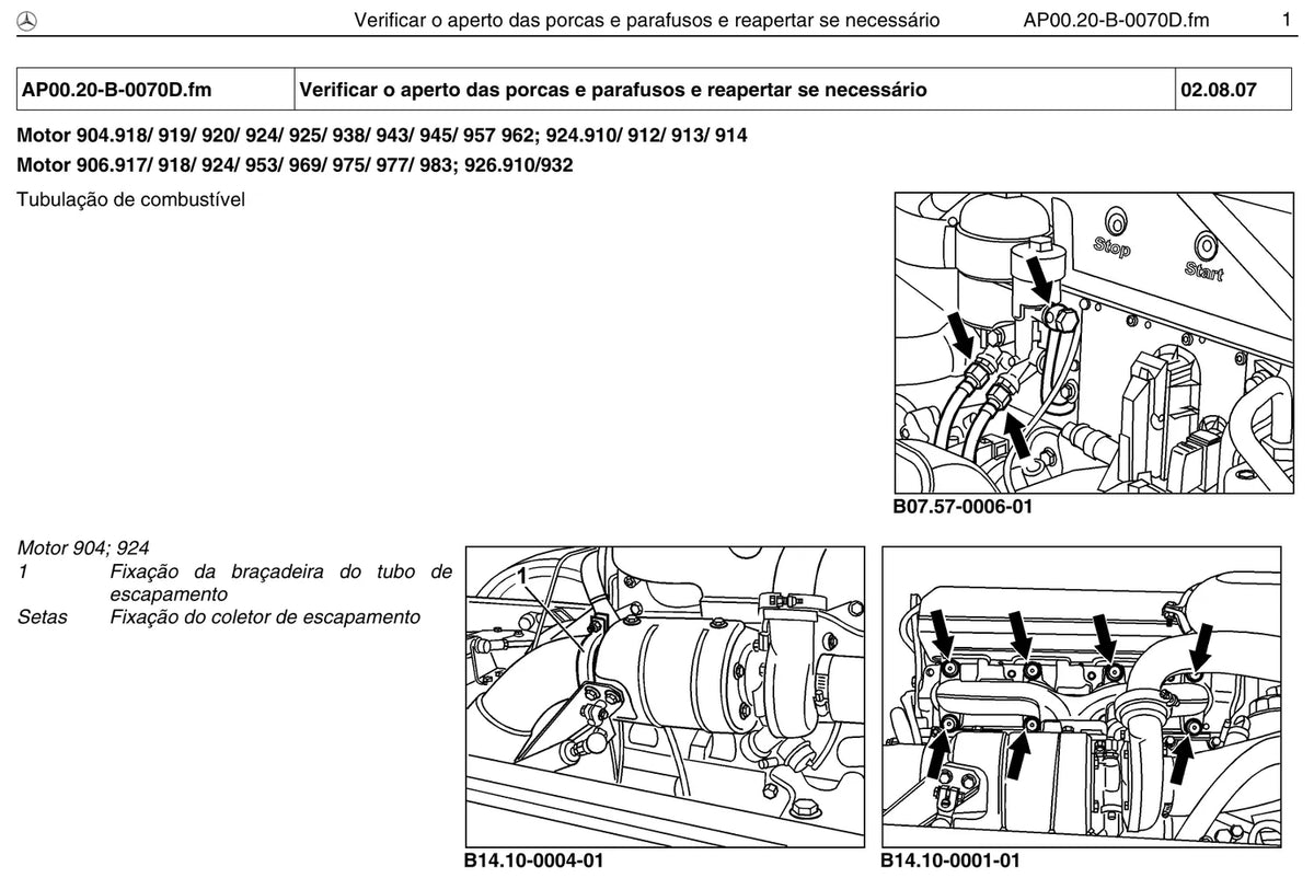 Página do manual de oficina Mercedes-Benz LK 1218 (2 versões)