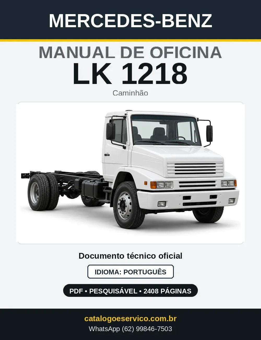 Capa do manual de oficina Mercedes-Benz LK 1218