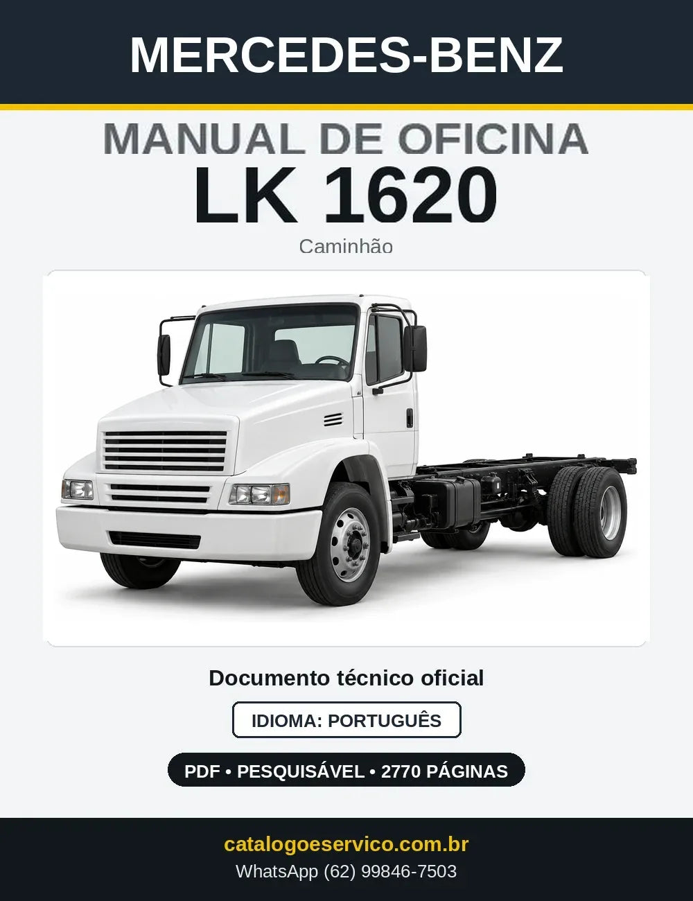 Capa do manual de oficina Mercedes-Benz LK 1620
