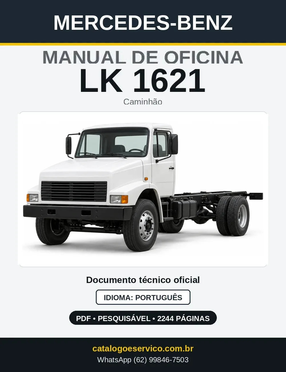 Capa do manual de oficina Mercedes-Benz LK 1621