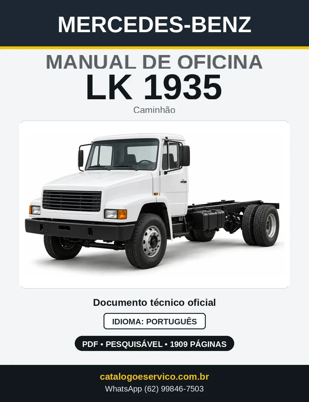 Capa do manual de oficina Mercedes-Benz LK 1935