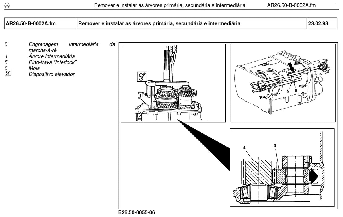 Página do manual de oficina Mercedes-Benz LK 2635