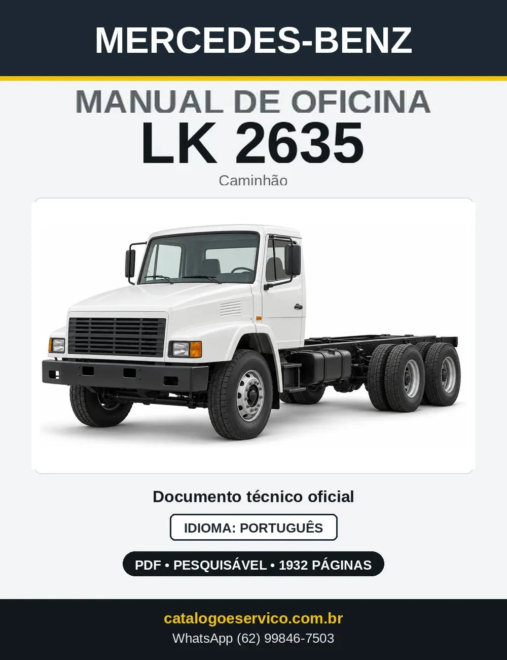 Capa do manual de oficina Mercedes-Benz LK 2635