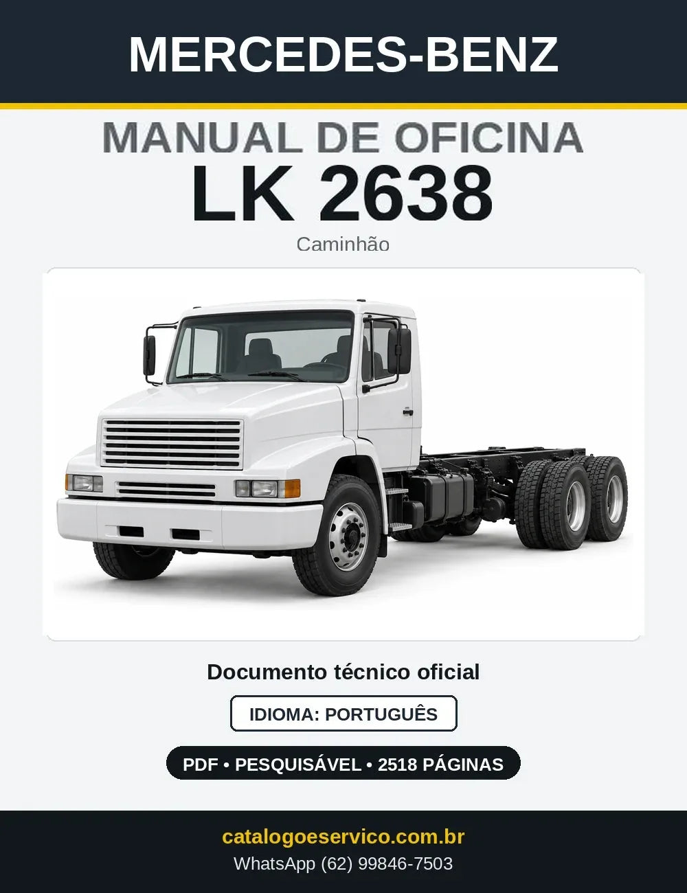 Capa do manual de oficina Mercedes-Benz LK 2638