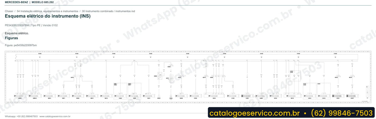 Página de esquema elétrico do Mercedes-Benz LO 1419