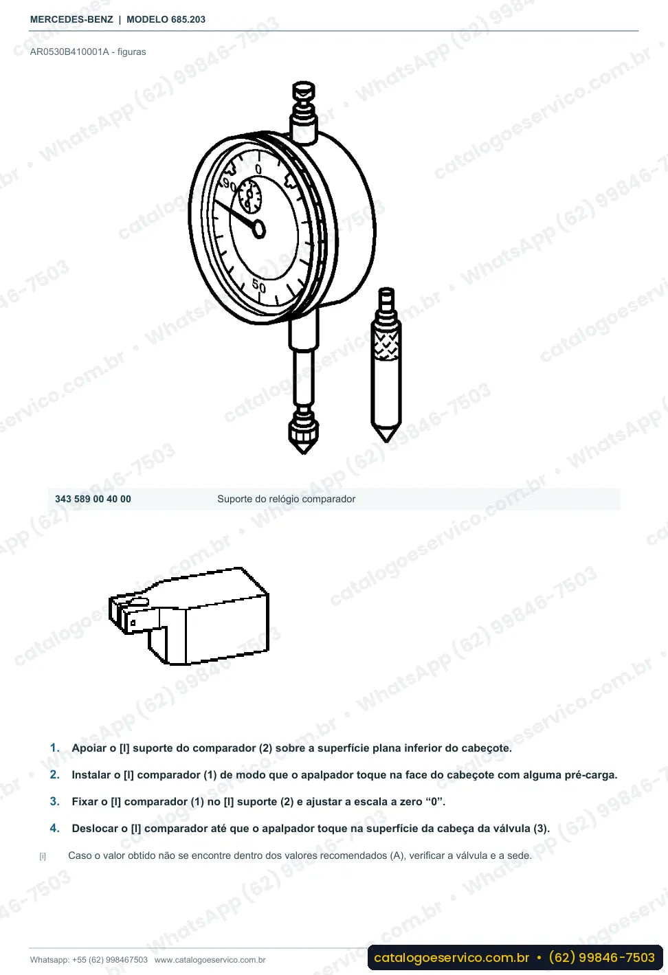 Página de procedimento do manual de oficina Mercedes-Benz LO 916