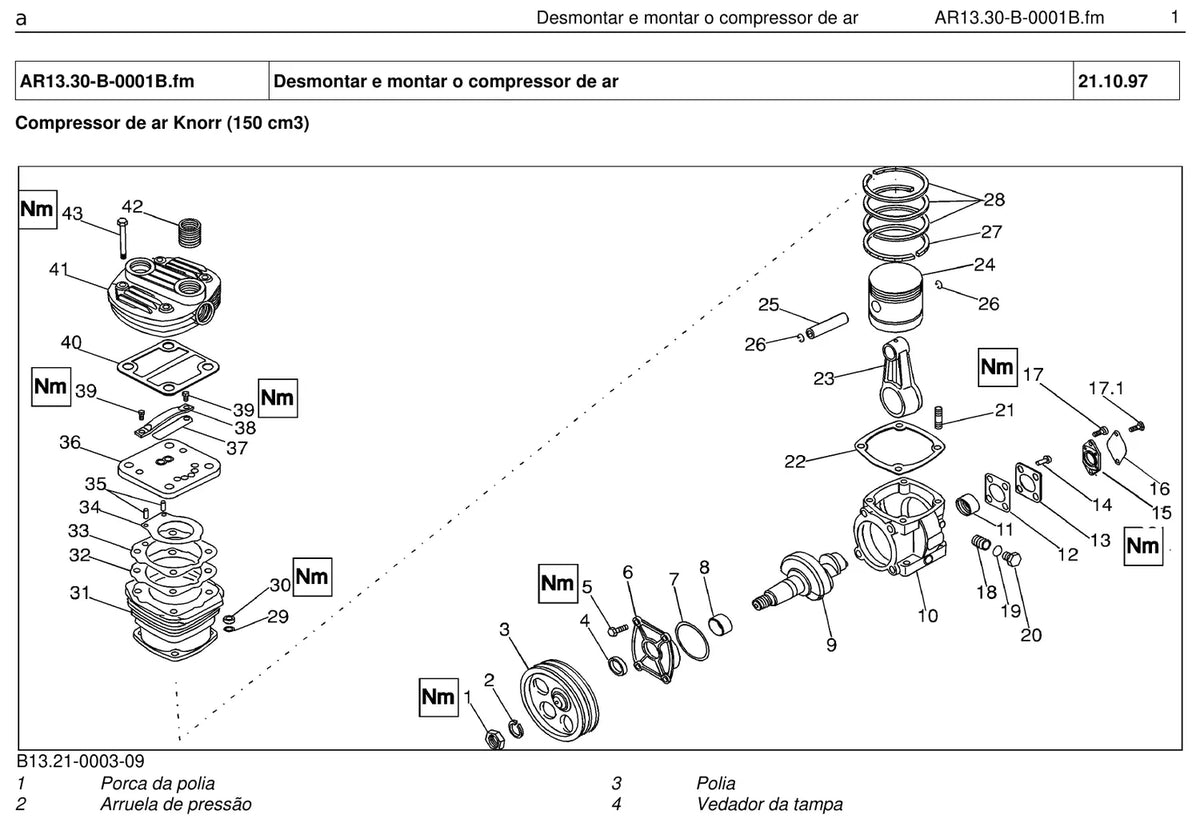 Página do manual de oficina Mercedes-Benz LS 1623