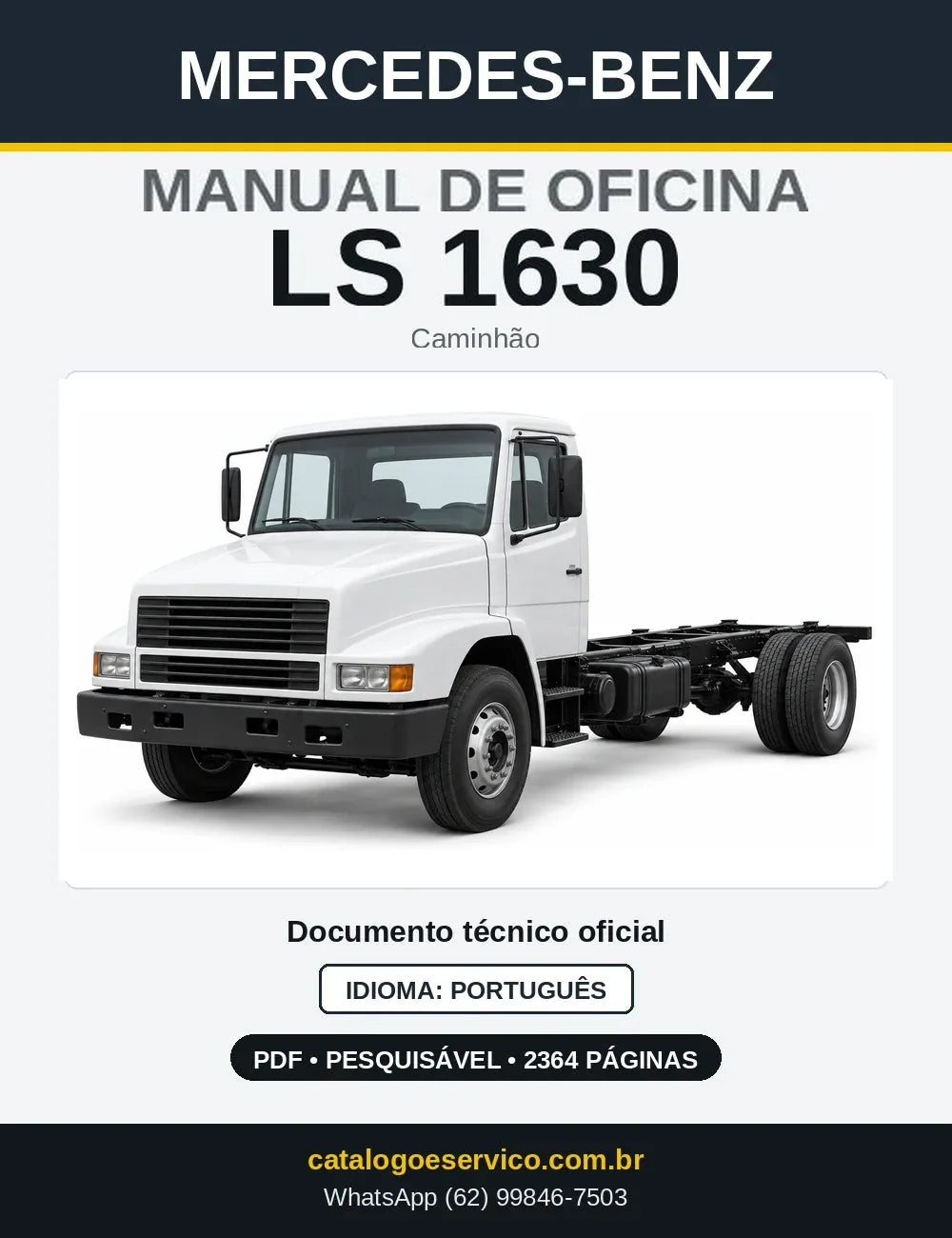 Capa do manual de oficina Mercedes-Benz LS 1630