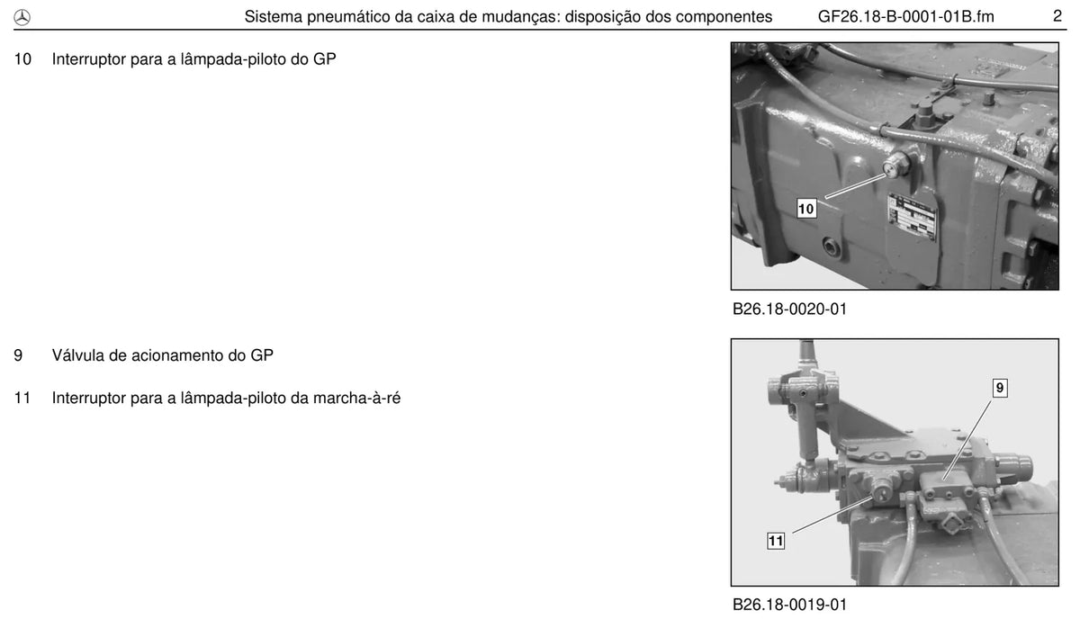 Página do manual de oficina Mercedes-Benz LS 1632