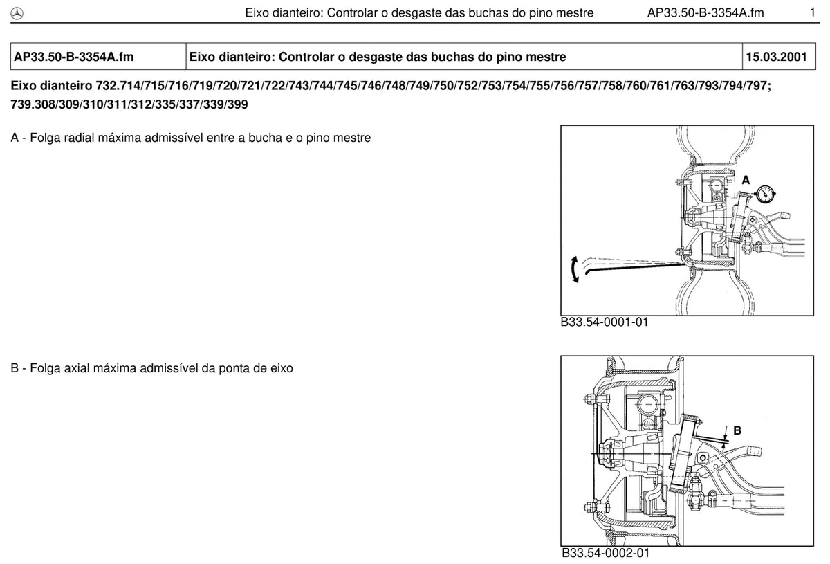Página do manual de oficina Mercedes-Benz LS 1632