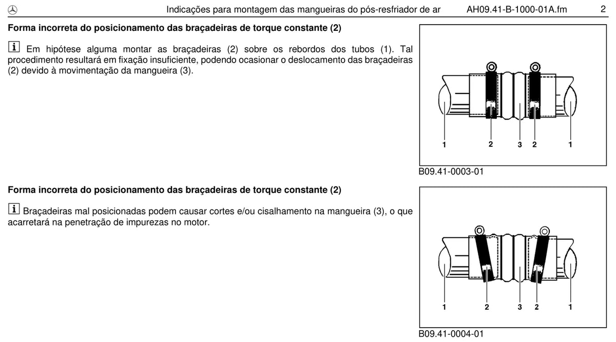 Página do manual de oficina Mercedes-Benz LS 1945