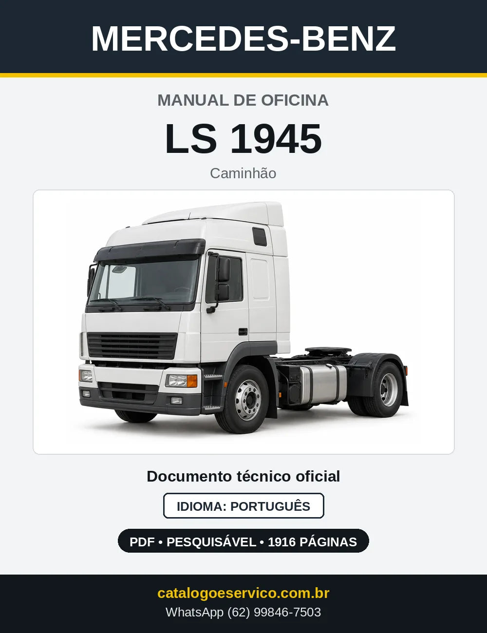 Capa do manual de oficina Mercedes-Benz LS 1945