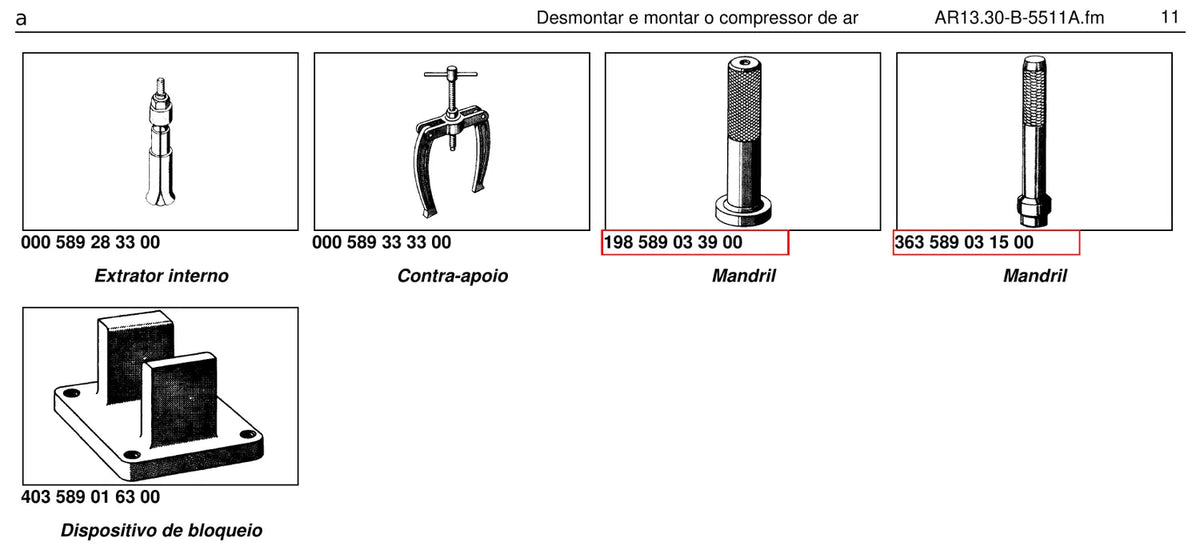 Página do manual de oficina Mercedes-Benz LS 2635
