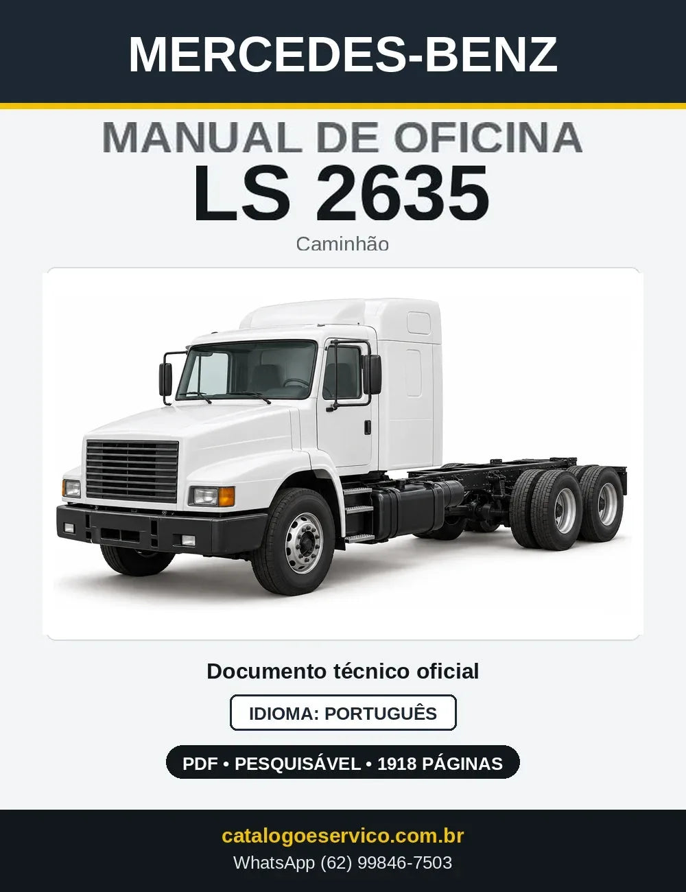 Capa do manual de oficina Mercedes-Benz LS 2635