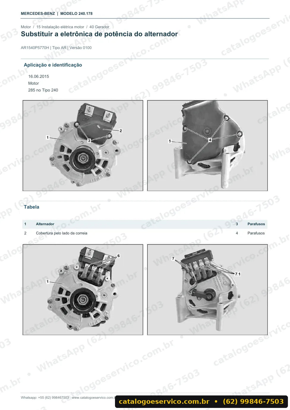 Página de procedimento do manual de oficina Mercedes-Benz Maybach 62 (W240)
