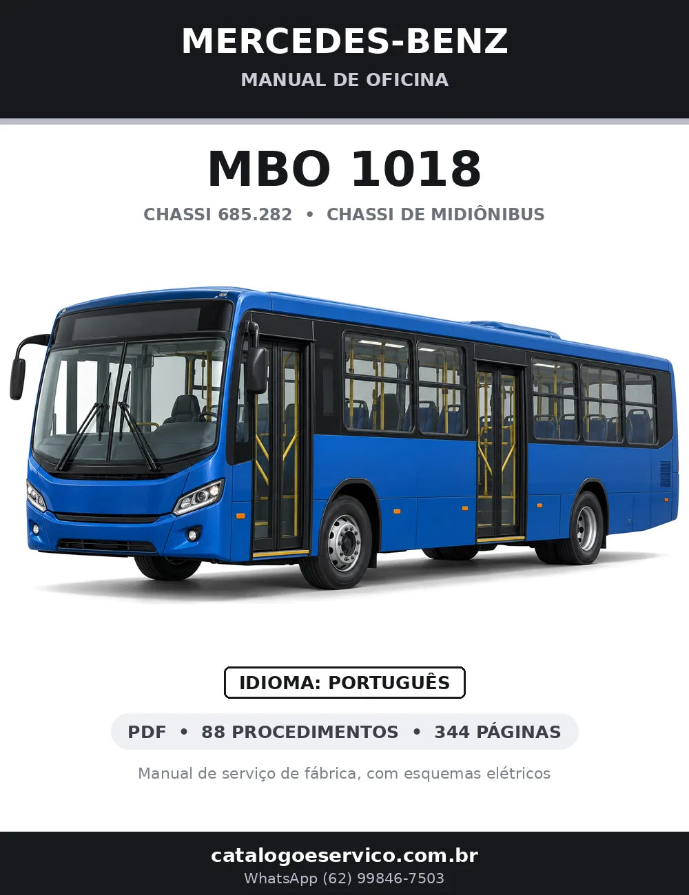Capa do manual de oficina Mercedes-Benz MBO 1018