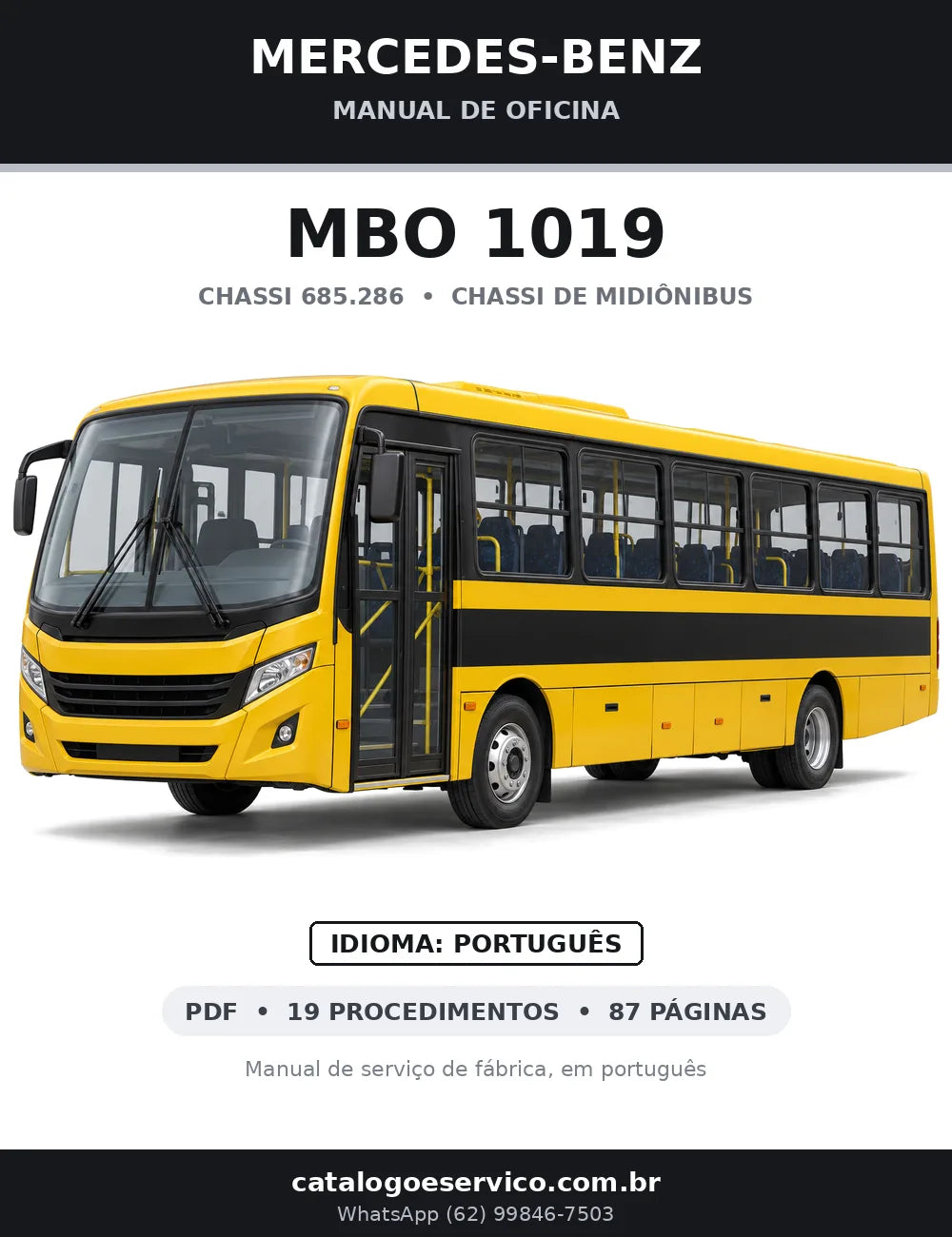 Capa do manual de oficina Mercedes-Benz MBO 1019