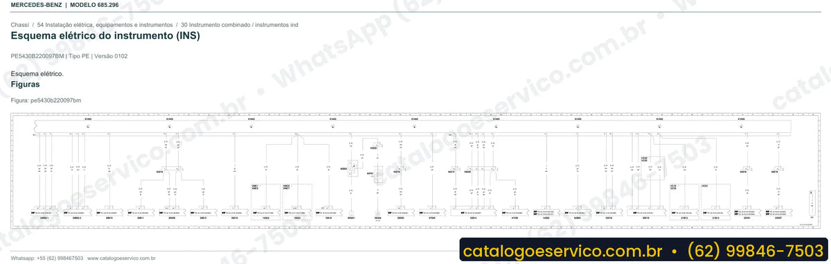 Página de esquema elétrico do Mercedes-Benz MBO 1318