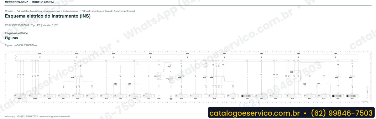 Página de esquema elétrico do Mercedes-Benz MBO 1419