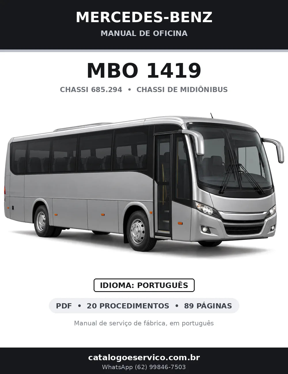 Capa do manual de oficina Mercedes-Benz MBO 1419