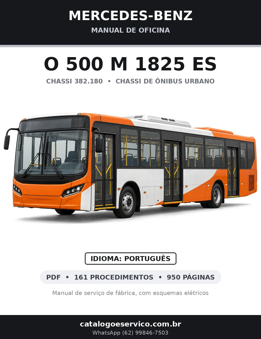Capa do manual de oficina Mercedes-Benz O 500 M 1825 ES