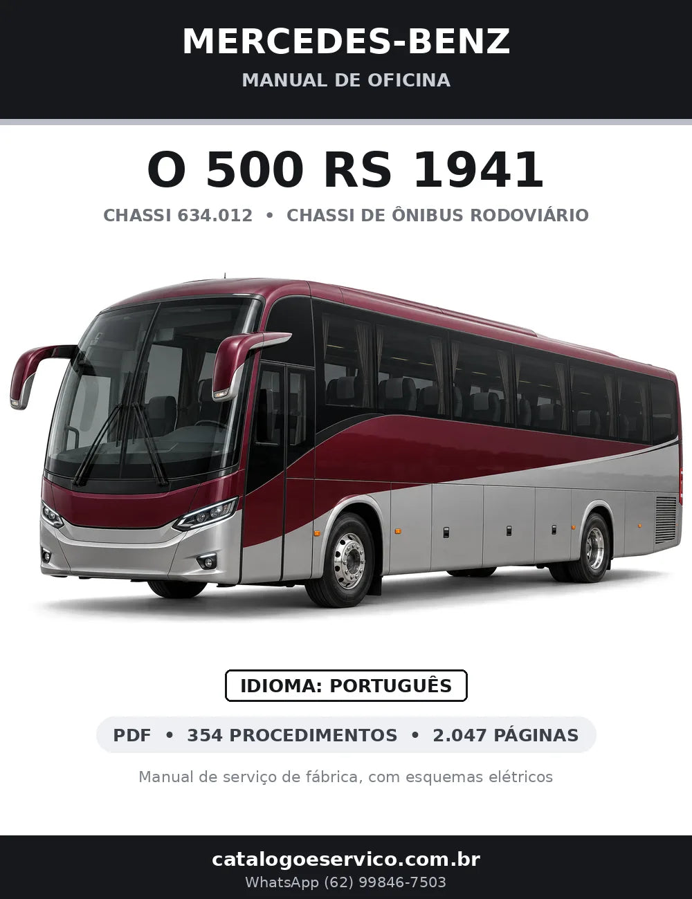 Capa do manual de oficina Mercedes-Benz O 500 RS 1941
