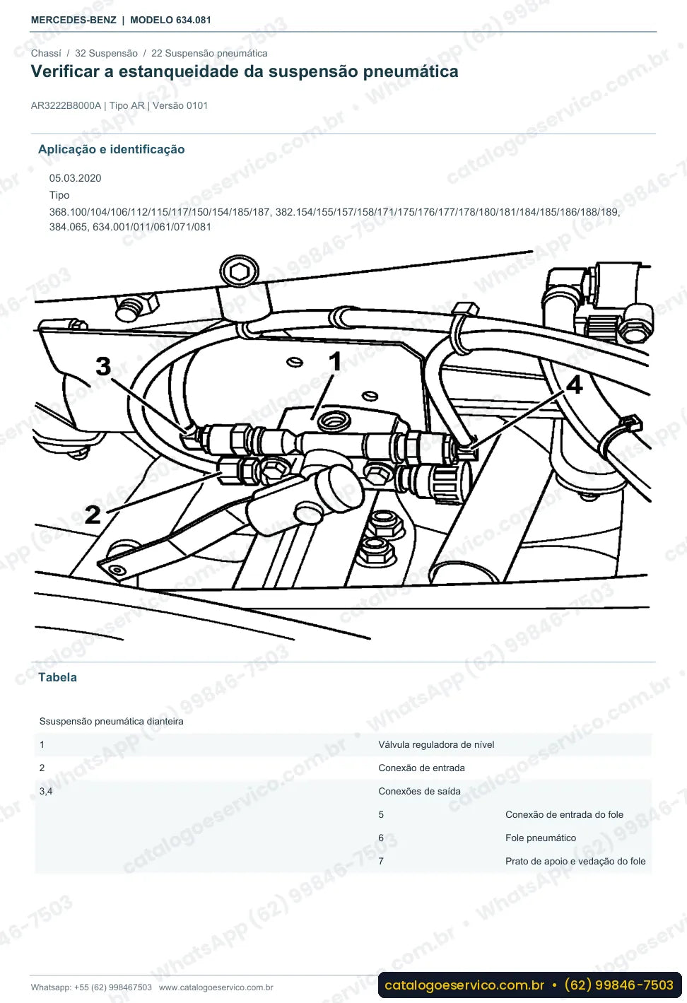 Página de procedimento do manual de oficina Mercedes-Benz O 500 RSDD 2742