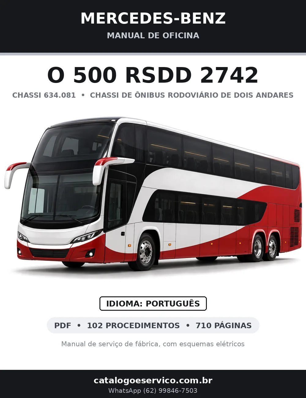 Capa do manual de oficina Mercedes-Benz O 500 RSDD 2742