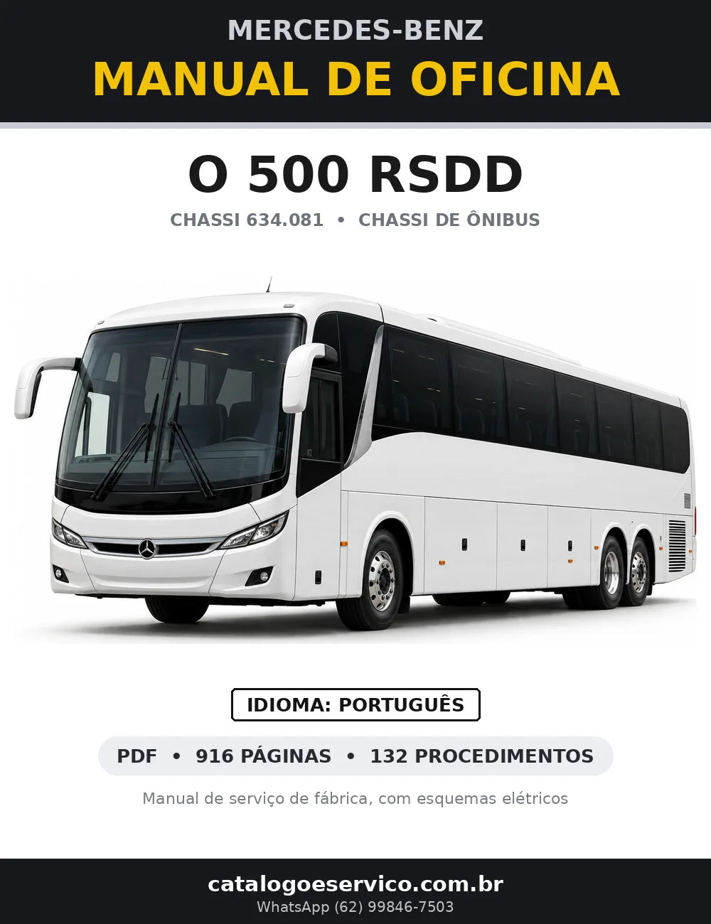 Capa do manual de oficina Mercedes-Benz O 500 RSDD