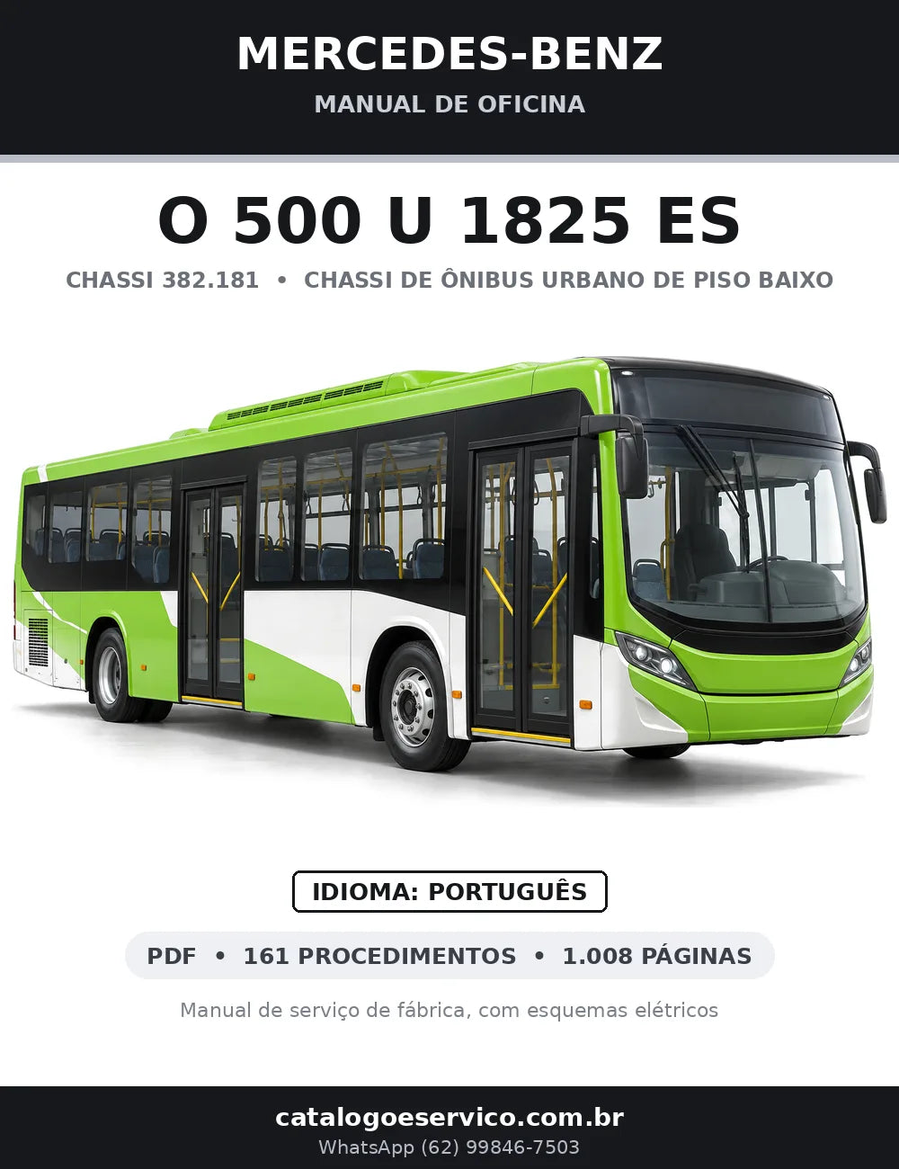 Capa do manual de oficina Mercedes-Benz O 500 U 1825 ES