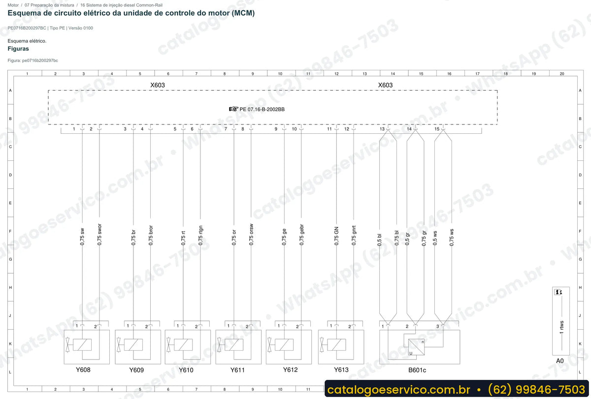 Página de esquema elétrico do Mercedes-Benz O 500 UA 2836
