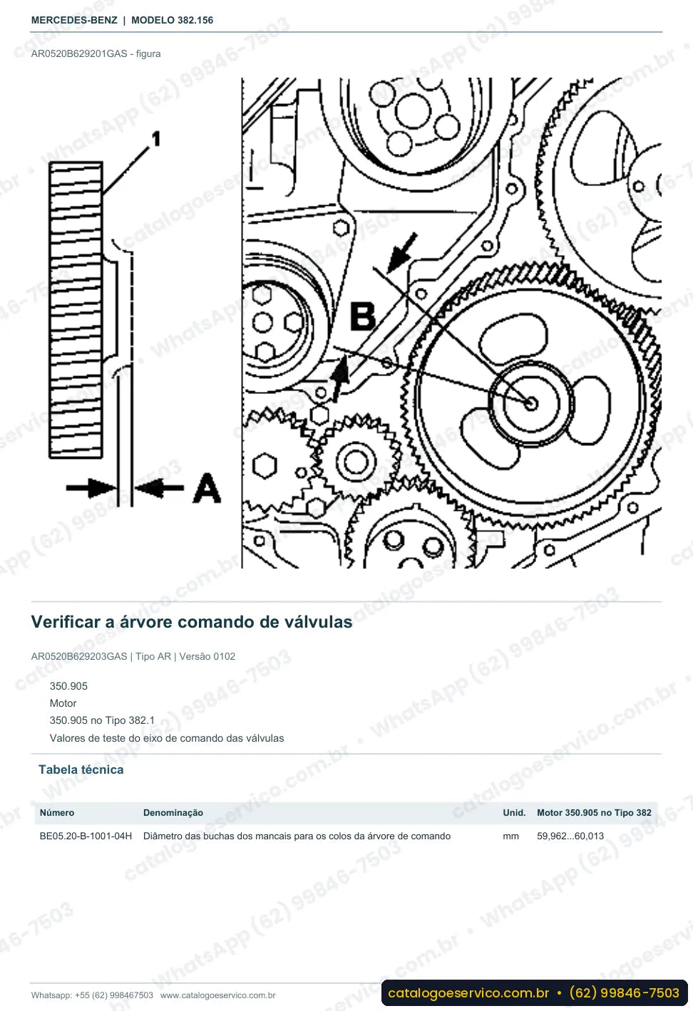 Página de procedimento do manual de oficina Mercedes-Benz O 500 UAG 2831