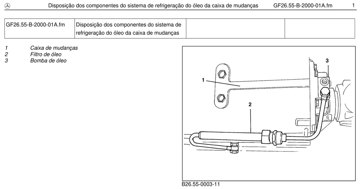 Página do manual de oficina Mercedes-Benz O 500 R 1830