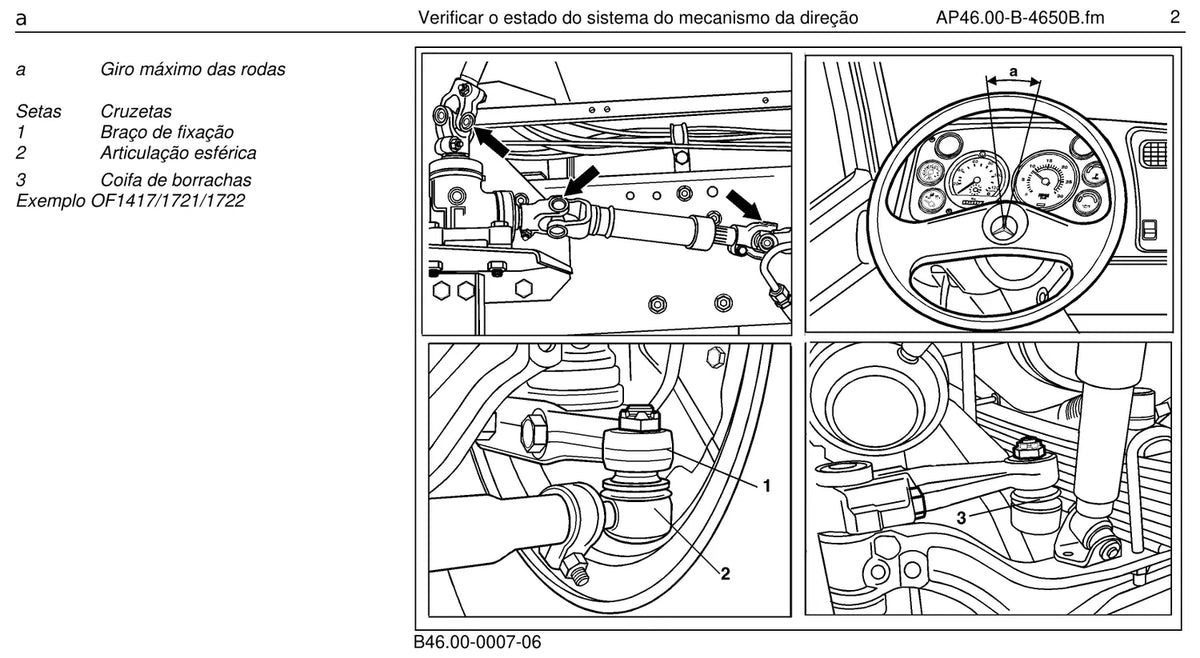 Página do manual de oficina Mercedes-Benz OF 1113