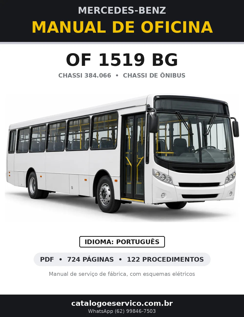 Capa do manual de oficina Mercedes-Benz OF 1519 BG
