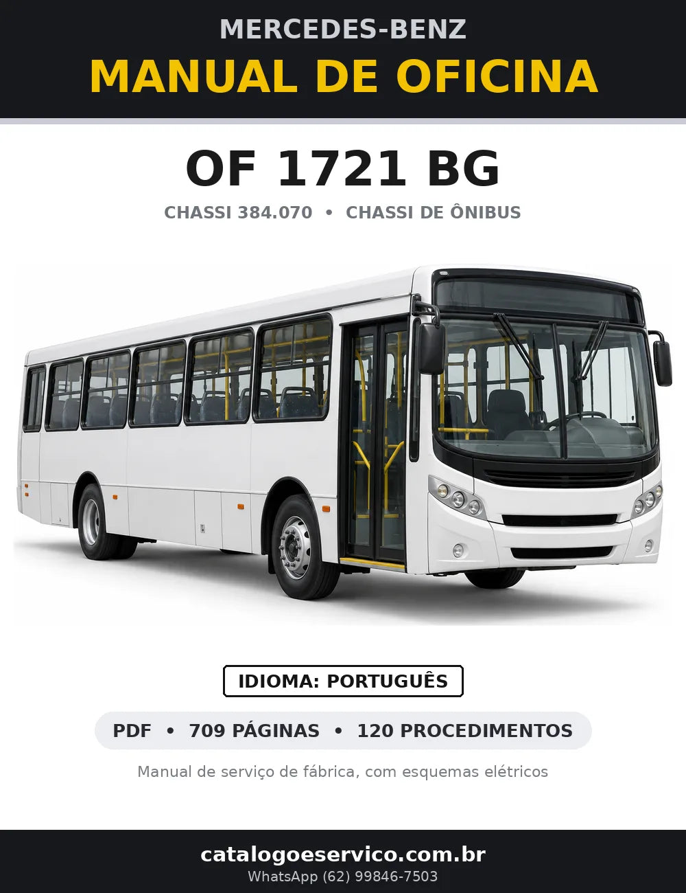 Capa do manual de oficina Mercedes-Benz OF 1721 BG