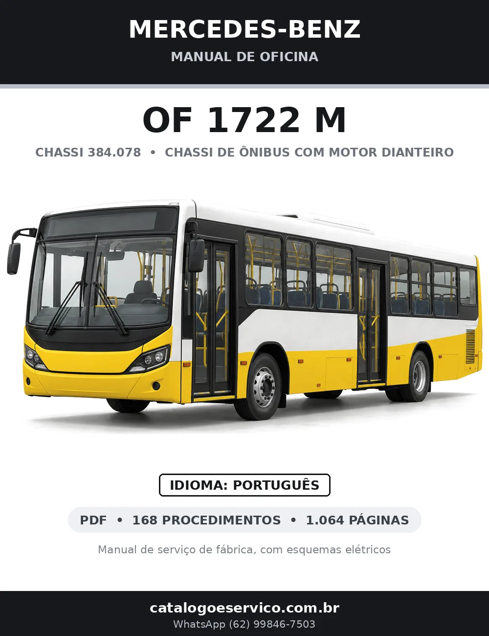Capa do manual de oficina Mercedes-Benz OF 1722 M