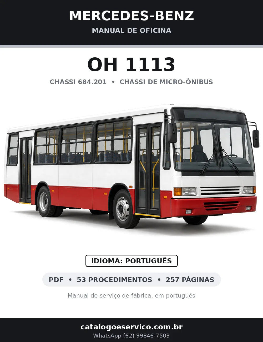 Capa do manual de oficina Mercedes-Benz OH 1113