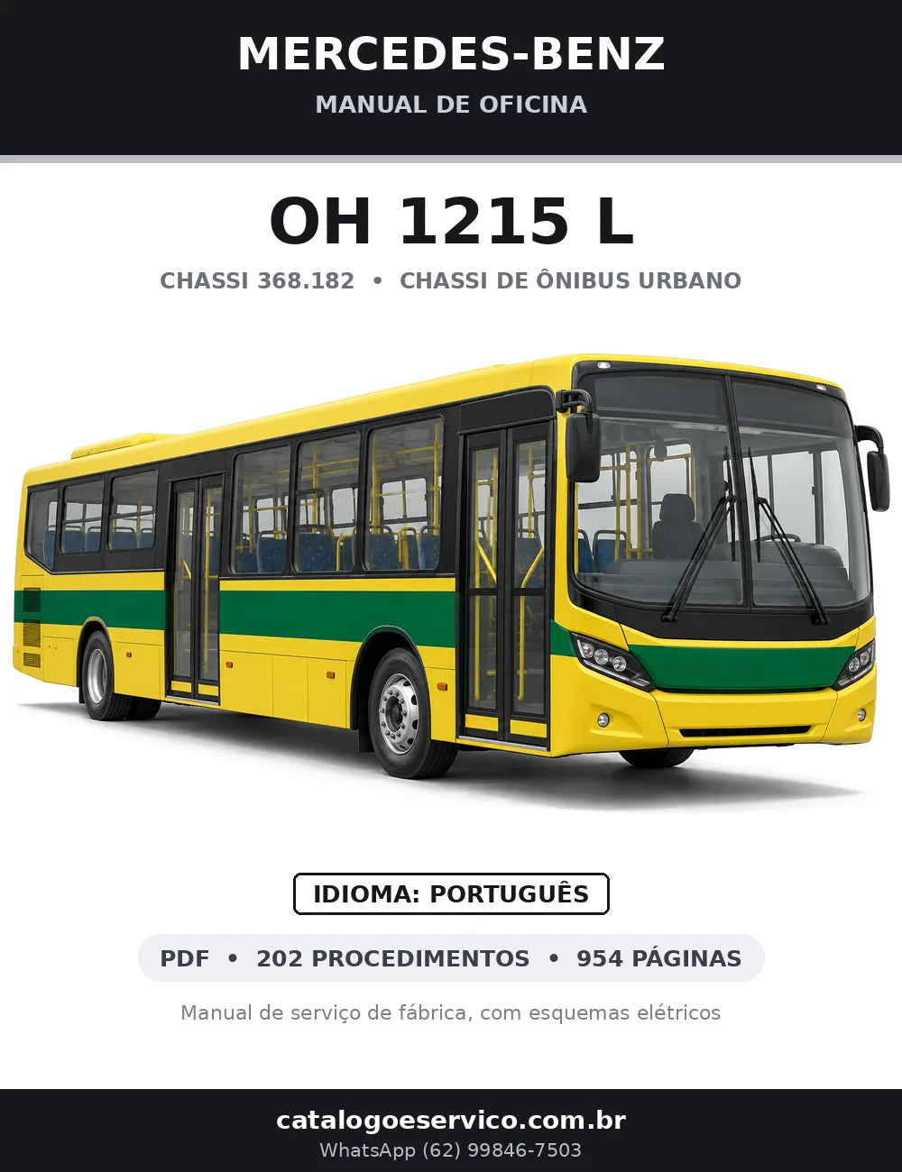 Capa do manual de oficina Mercedes-Benz OH 1215 L